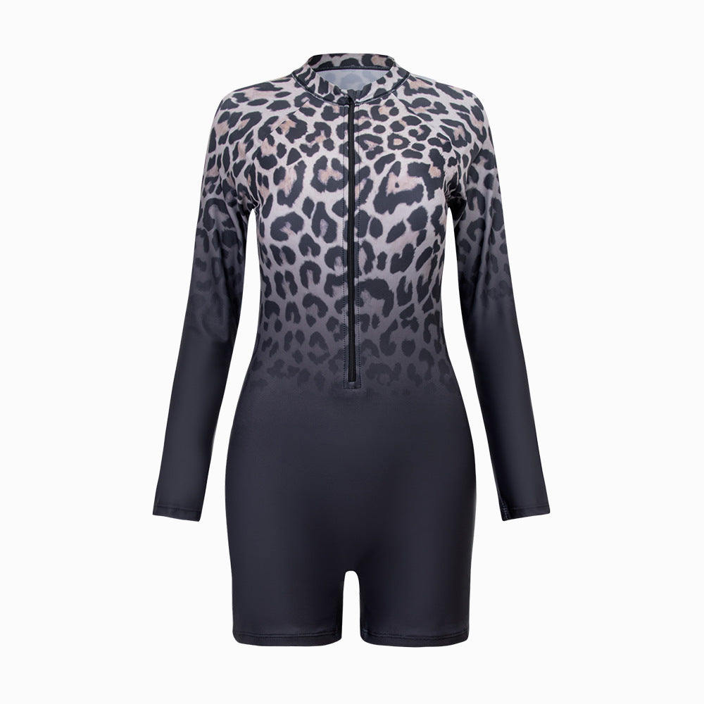 New swimsuit long sleeved zipper diving suit surfing suit women's swimsuit swimming suit - BsBuy