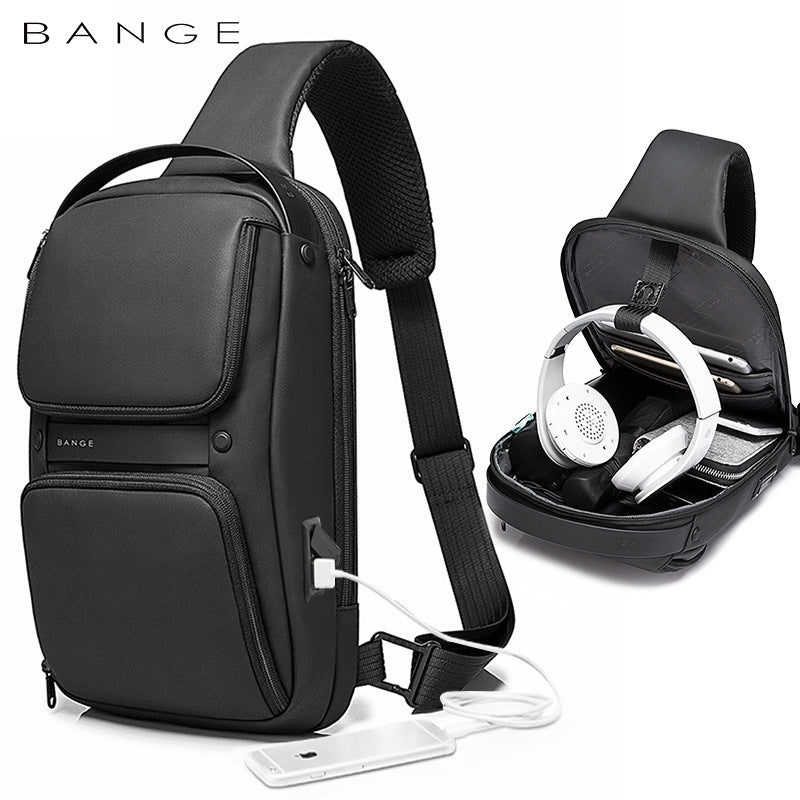 Men's Bag Chest Bag Korean Version Diagonal Bag Shoulder Bag Casual Men's Chest Bag Sling Bag - BsBuy