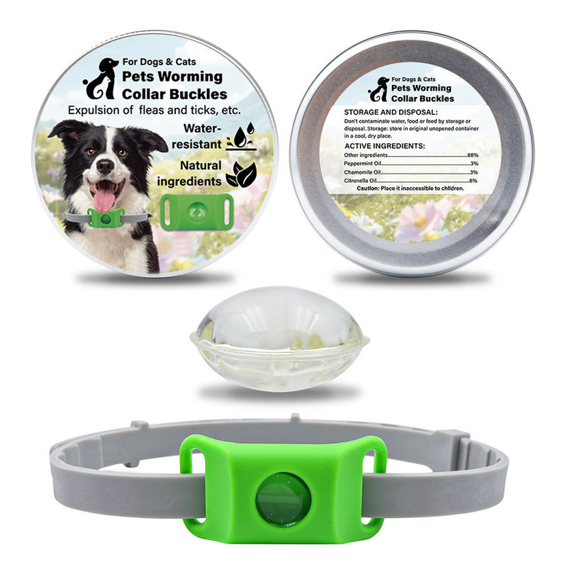 Pet Cat Dog Flea and Tick Prevention Silicone Collar with Insect Repellent Tag, Anti-Flea and Anti-Tick - BsBuy