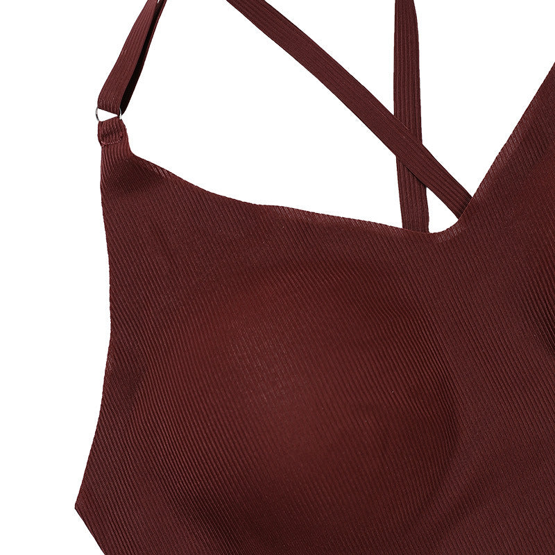 Sports Yoga Bra Set | Wire-Free Gathering Beautiful Back | Seamless All-Season