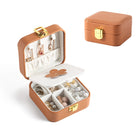 Casegrace PU Leather Mini Jewelry Box Organizer for Jewelry Earrings Necklace Ring Storage Casket Travel Portable Jewellery Case - BsBuy