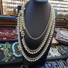 Lucky Number 5 Triple-Layer Pearl & Diamond Necklace — Copper O-Chain Geometric Pendant | Light Luxury