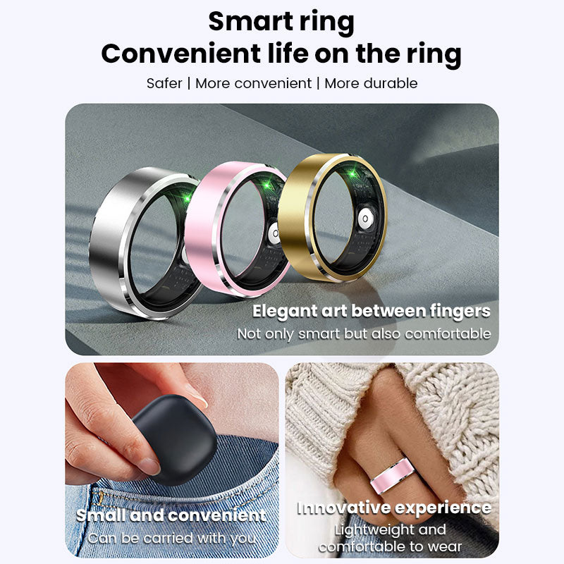 Xiaomi Smart Ring — Heart Rate, Blood Oxygen & Sleep Tracker | 5ATM Waterproof | Silver, Pink & Gold - BsBuy
