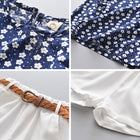 Style Spring Summer New  Girls' Floral Sleeveless T-Shirt with Shorts Fresh Set - BsBuy