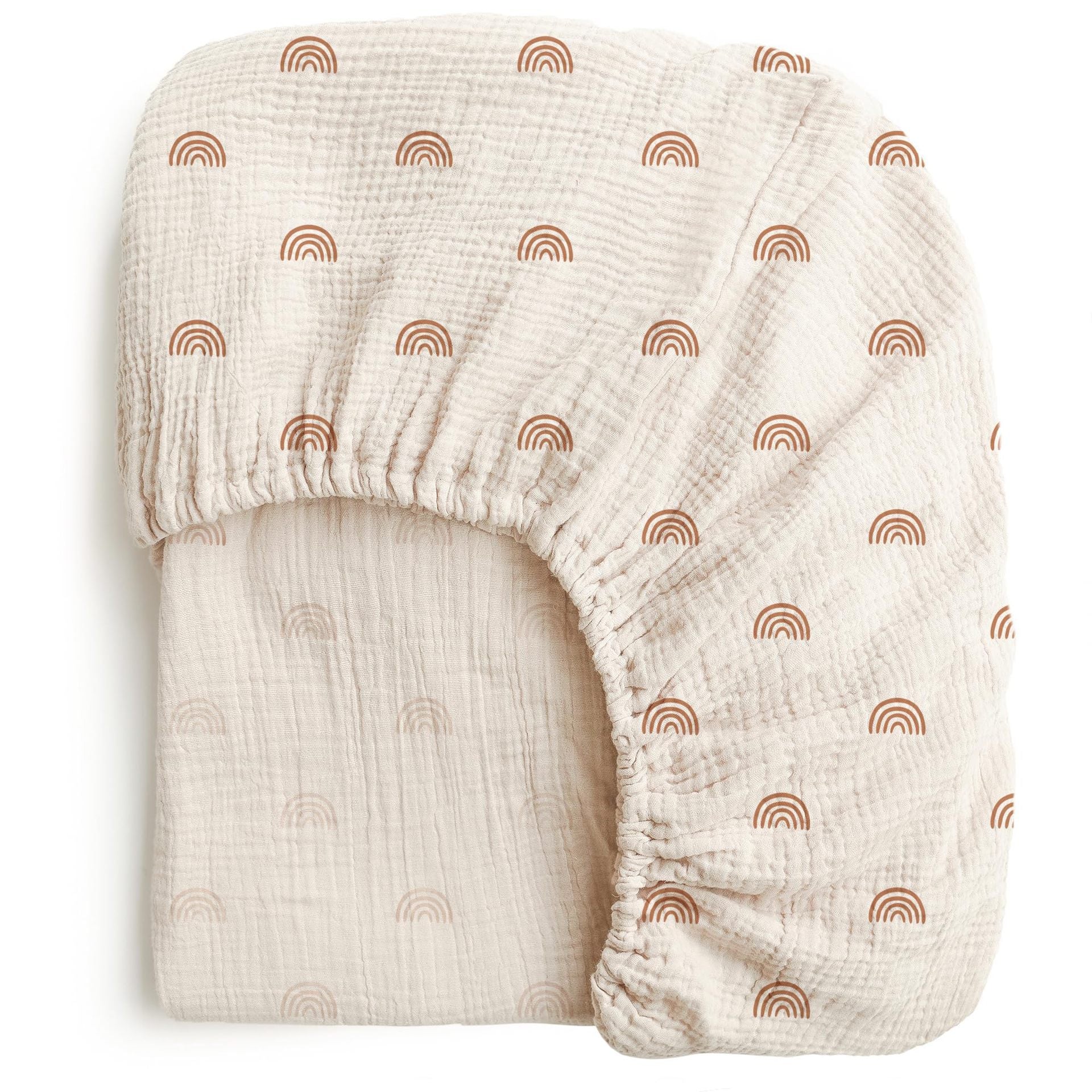 Pure Cotton Baby Washbasin Bed Cover — Cream Style | All Seasons | Multiple Patterns & Sizes - BsBuy