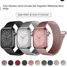 Compatible with Apple Watch, Two-Section Half-Circle Magnetic Milanese Steel Band for iWatch 11, Apple Watch Strap - BsBuy