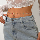 Bohemian style inlaid colorful crystal body chain ins style alloy versatile waist chain - BsBuy