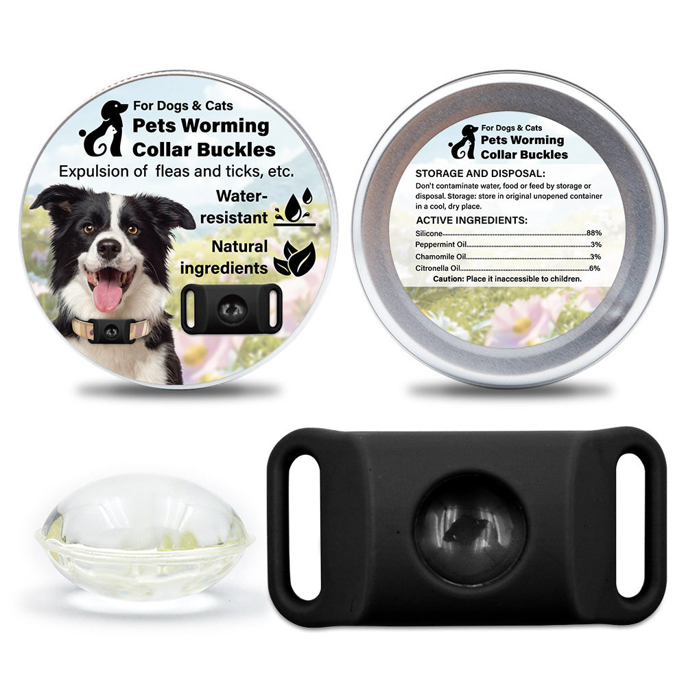 Pet Cat Dog Flea and Tick Prevention Silicone Collar with Insect Repellent Tag, Anti-Flea and Anti-Tick - BsBuy
