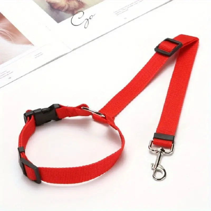 Pet Car Safety Belt & Dog Rear Seat Harness – Adjustable Nylon Lead - BsBuy