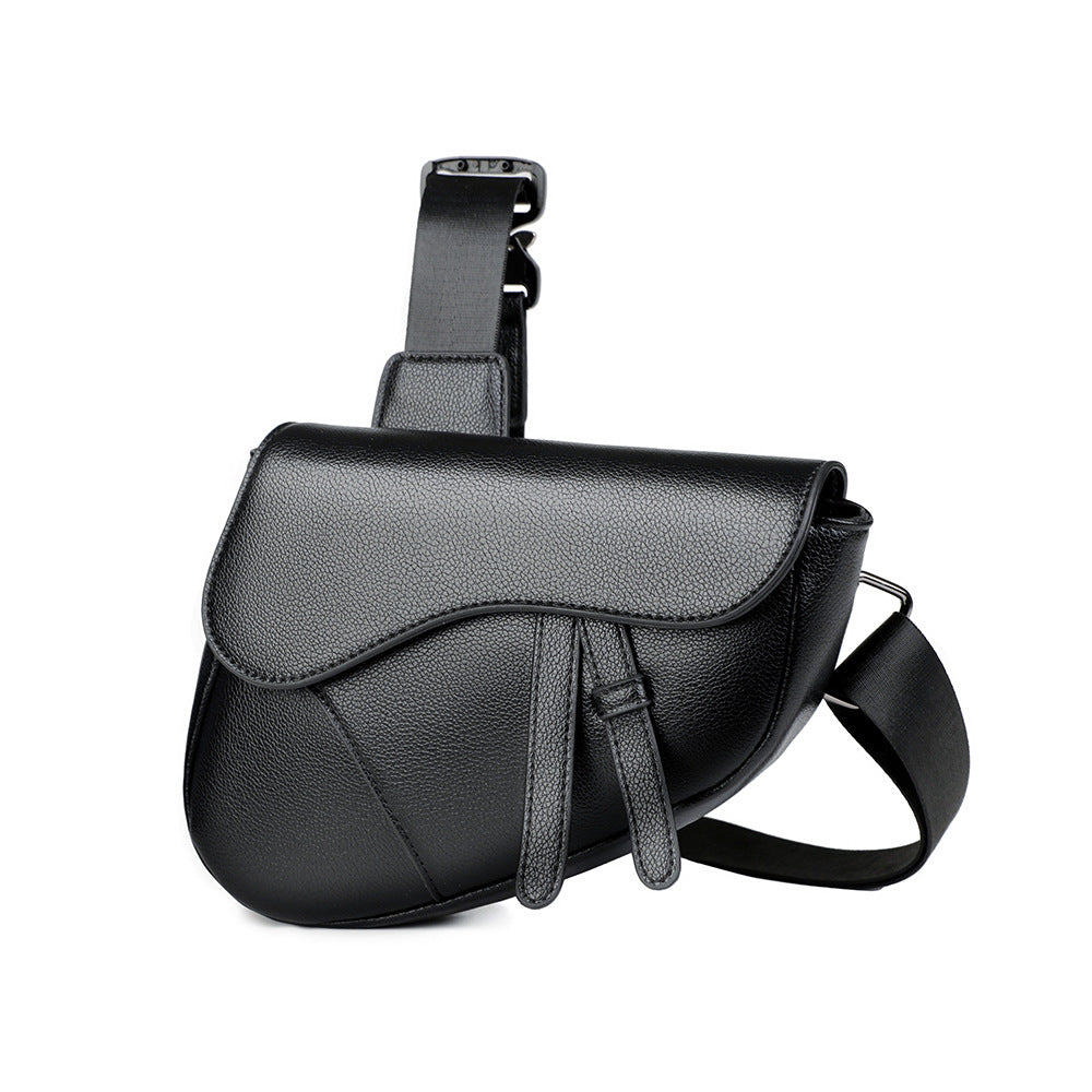Shoulder bag saddle bag zipper diagonal cross bag men's bag - BsBuy