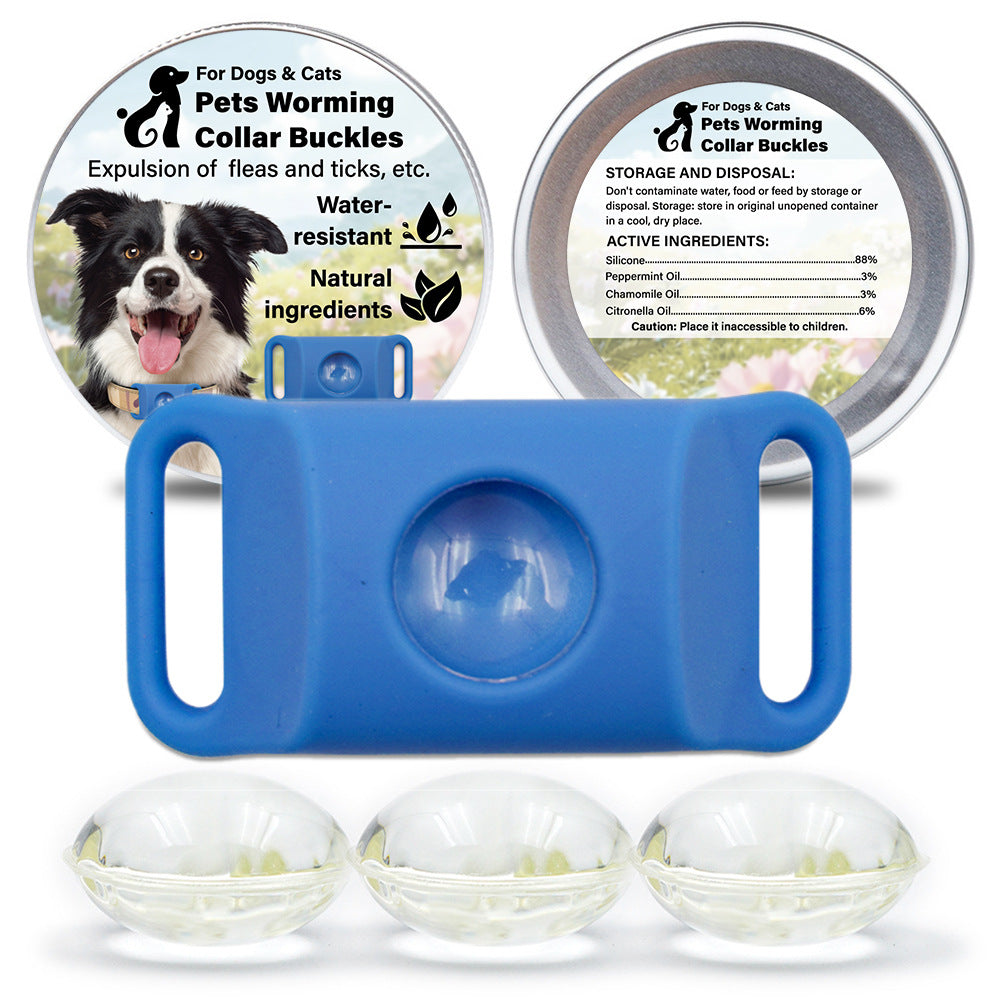 Pet Cat Dog Flea and Tick Prevention Silicone Collar with Insect Repellent Tag, Anti-Flea and Anti-Tick - BsBuy