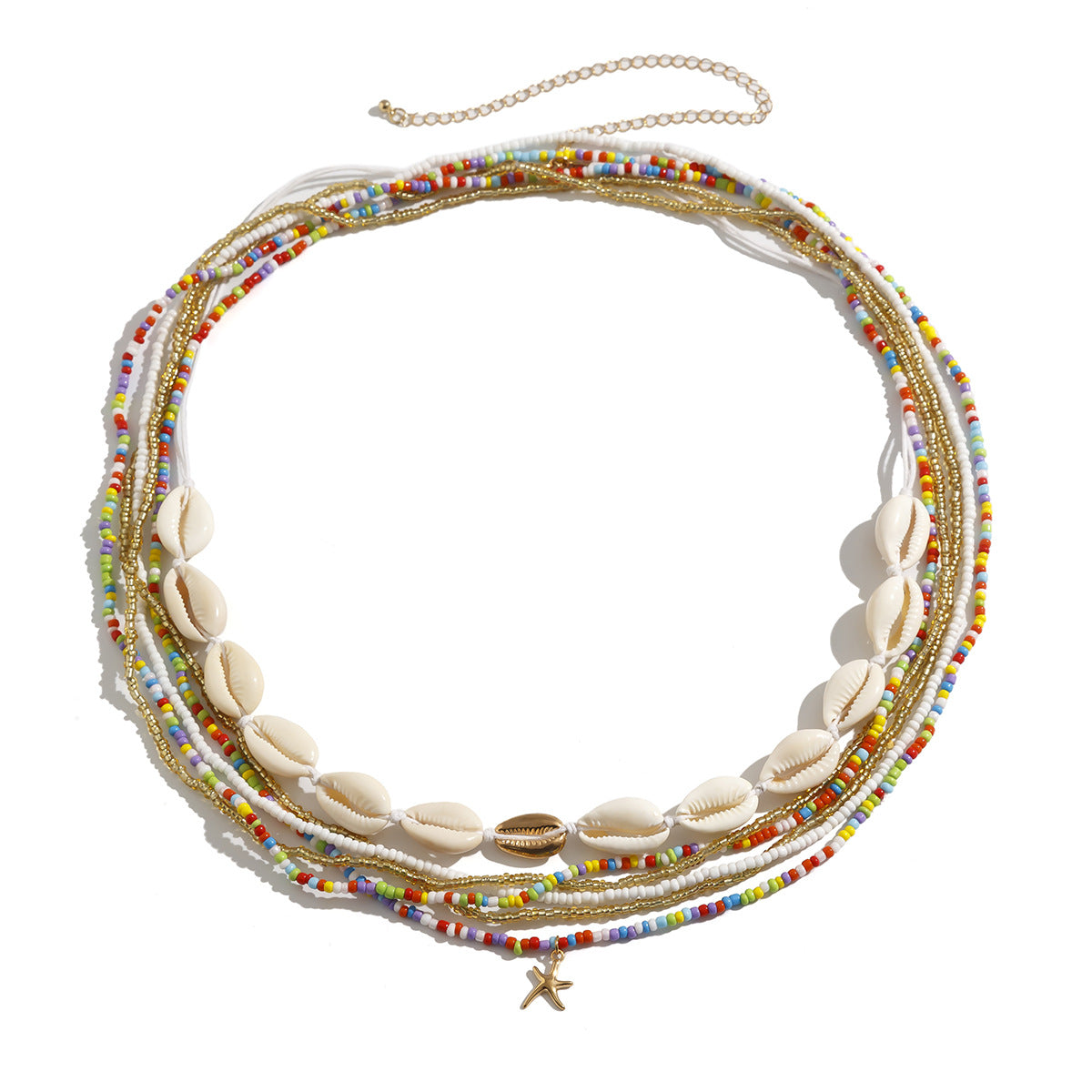 Mermaid Princess Shell Beads Waist Chain Beach Ocean Wind Waist Chain Starfish Body Chain - BsBuy
