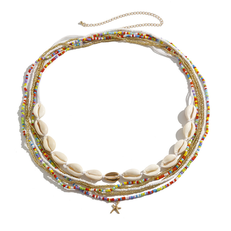 Mermaid Princess Shell Beads Waist Chain Beach Ocean Wind Waist Chain Starfish Body Chain - BsBuy