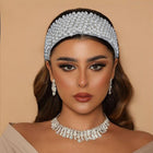 White Pearl Bridal Hair Hoop — Handmade Beaded Headwear & Hair Accessory - BsBuy