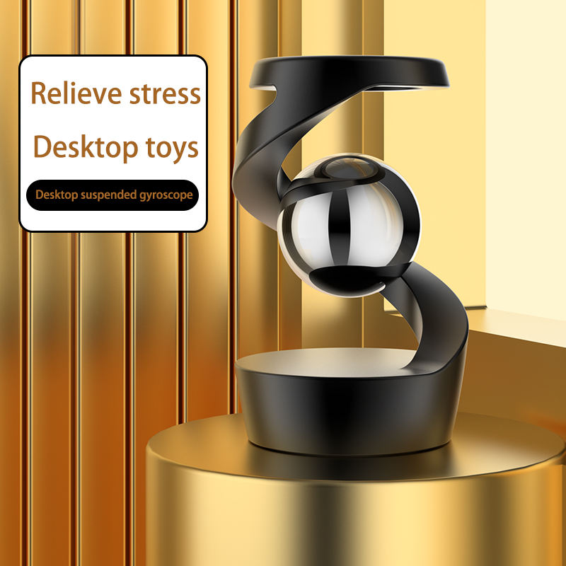 Desktop Floating Gyroscope – Premium Aluminium Alloy Desk Toy & Stress Reliever - BsBuy