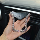 Universal Car Phone Holder with Bing Crystal Rhinestone Car Air Vent Mount Clip Cell Phone Holder for iPhone Samsung Car Holder - purple
