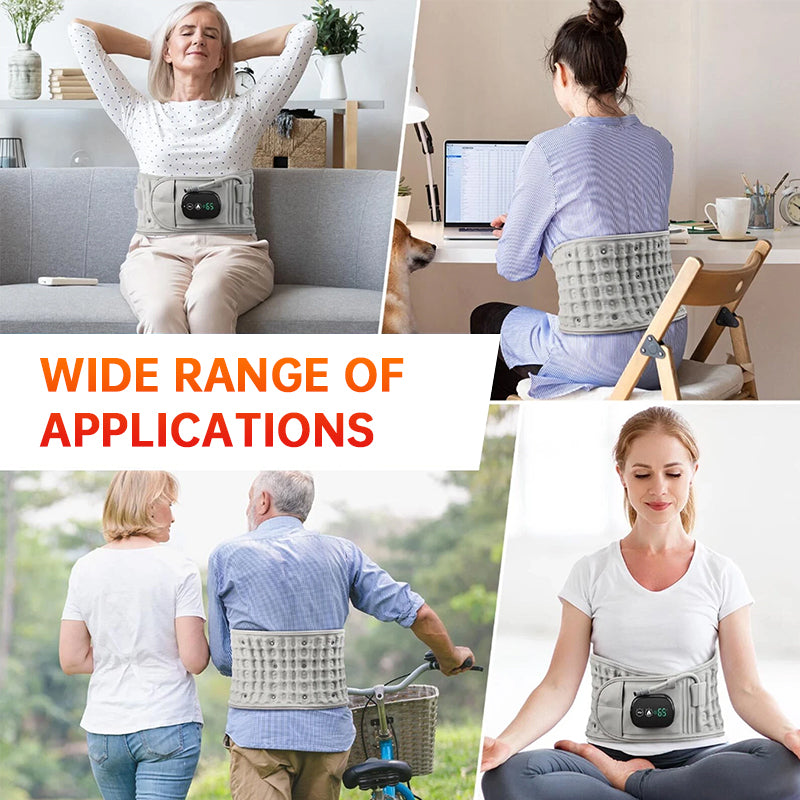 Electric Heating & Massage Waist Belt, Inflatable Airbag Lumbar Support for Back Pain and Posture Correction - BsBuy