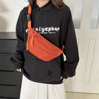 Crossbody bag women's casual bag canvas bag waist bag trendy sports chest bag - BsBuy