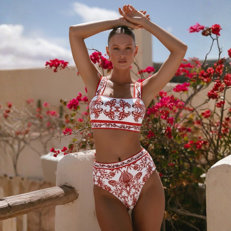 High-Waisted Two-Piece Bikini Set for Women - BsBuy