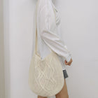 New Bag Knitted Bag Messenger Bag Solid Color Tote Bag Twist Bag Retro Bag Women's Bag Trend - BsBuy