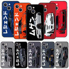 Luxury Phone Case For iPhone 11 12 13 15 14 Pro Max X XR XS 7 8 Plus SE 2020 Black Soft Cover Funda JDM Tokyo Drift Sports Car - BsBuy