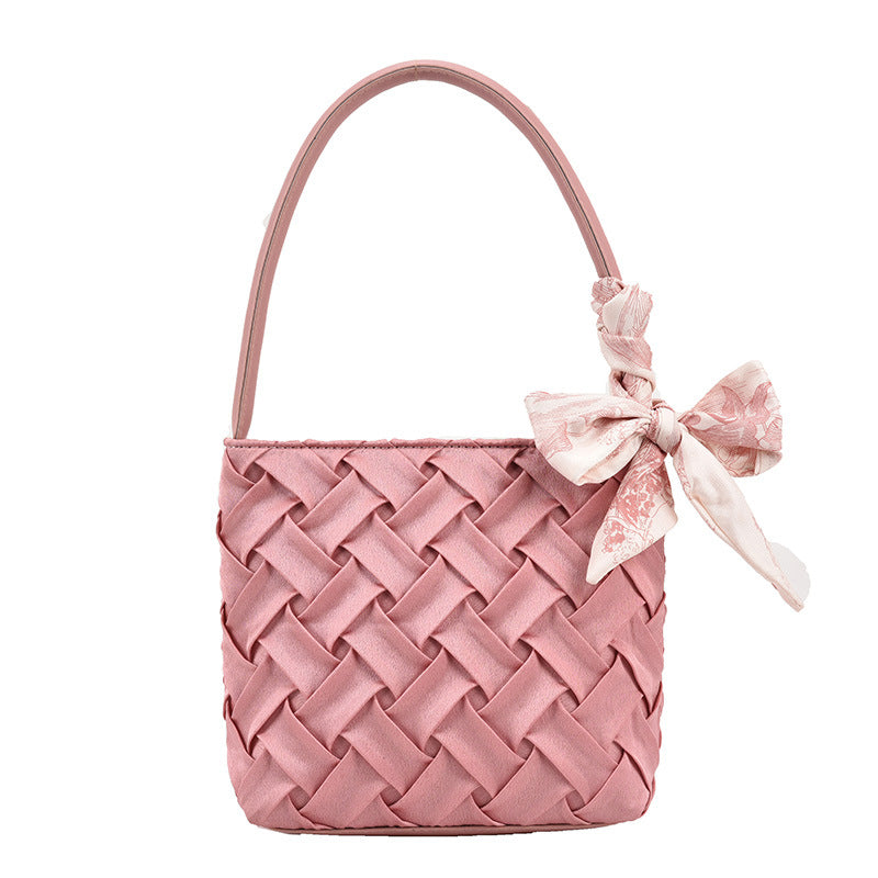 Handbag Bag New Woven Bag Fashion Shoulder Bag Trend Spring Small Bag Step Spring Women's Bag - BsBuy