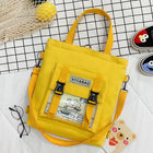 New Canvas Transparent Bag Student Canvas Bag Female Messenger Printed Canvas Bag Shoulder Bag Messenger Bag - BsBuy