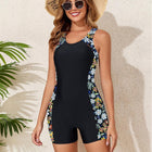 Multi color printed flat angle diving suit women's swimsuit - BsBuy