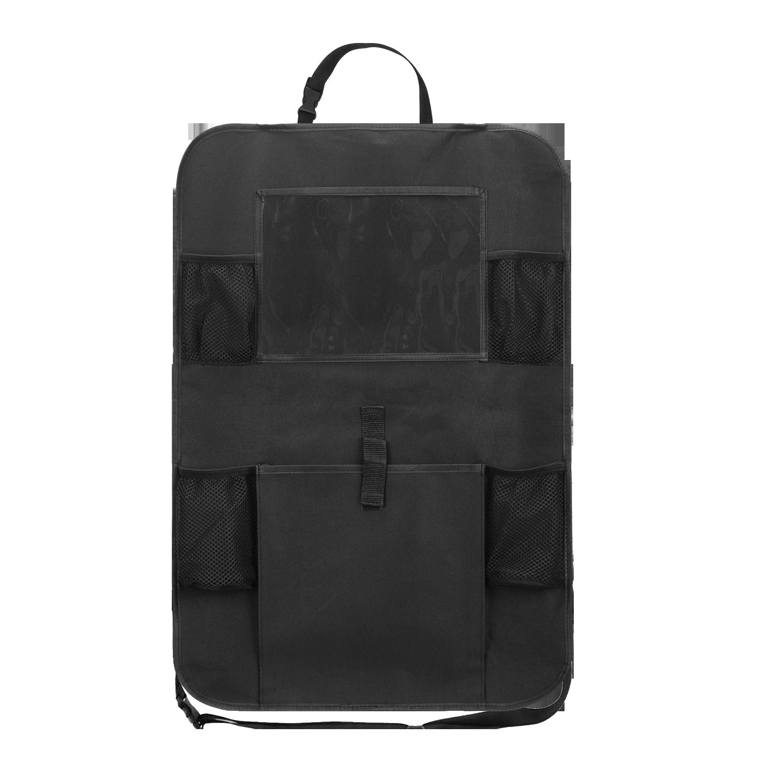 Car Rear Seat Anti-Kick Storage Bag — Multi-Functional Organiser | Black - BsBuy