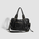 French retro motorcycle bag, single shoulder crossbody bag, tote bag, large capacity bag for women, washed bag - BsBuy