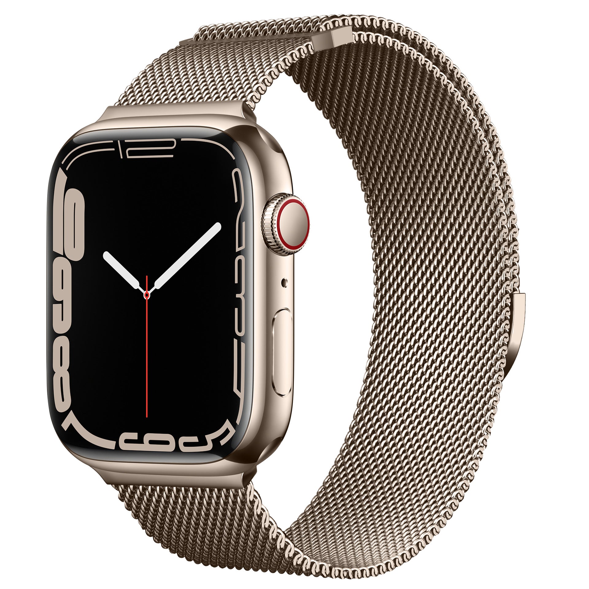 Compatible with Apple Watch, Two-Section Half-Circle Magnetic Milanese Steel Band for iWatch 11, Apple Watch Strap - BsBuy