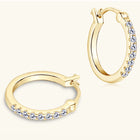 0.4 Carat Moissanite Huggie Earrings — S925 Sterling Silver | D Colour VVS1 | Gold & Silver - BsBuy