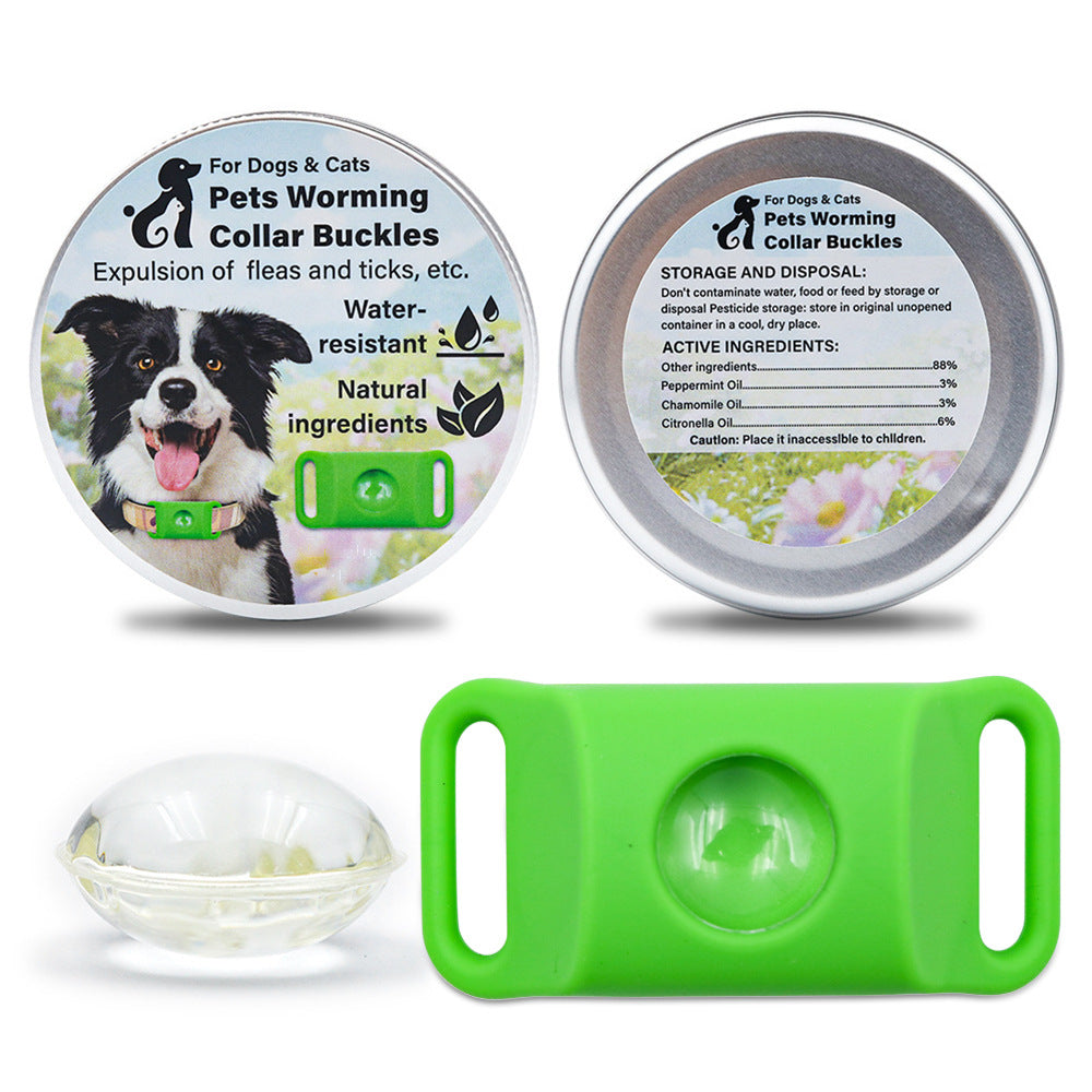 Pet Cat Dog Flea and Tick Prevention Silicone Collar with Insect Repellent Tag, Anti-Flea and Anti-Tick - BsBuy