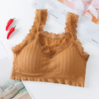 Women's Lace Sports Bra — Cotton Yoga & Fitness Crop Top | One Size - BsBuy