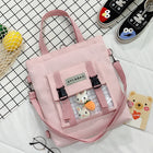 New Canvas Transparent Bag Student Canvas Bag Female Messenger Printed Canvas Bag Shoulder Bag Messenger Bag - BsBuy