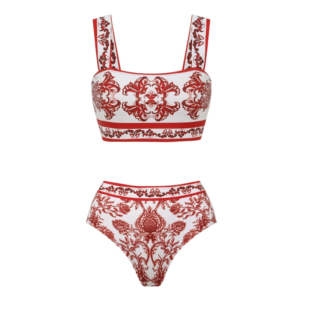 High-Waisted Two-Piece Bikini Set for Women - BsBuy
