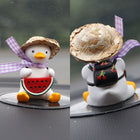 Straw Hat Glasses Duck Car Ornaments Straw Hat Local Tyrant Duck Car Ornaments Creative Straw Hat Swing Duck Car Pendant - BsBuy