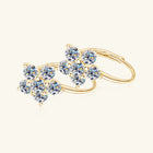 1.2 Carat Moissanite Flower Huggie Earrings — S925 Sterling Silver | D Colour VVS1 Clarity - BsBuy