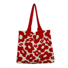 New Flower Bag Knitted Bag Large Capacity Tote Bag Student Shoulder Bag Woolen Bag Trendy Girl - BsBuy