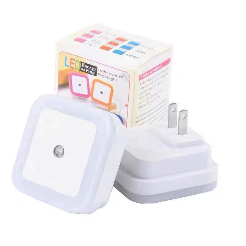 Square LED Night Light – Smart Light-Control Sensor | Plug-In Bedside Lamp - BsBuy