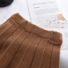 Cute Girl Knit Sweater Set with 3D Flower Round Neck Cardigan and Short Skirt, Two-Piece Outfit for Autumn and Winter - BsBuy