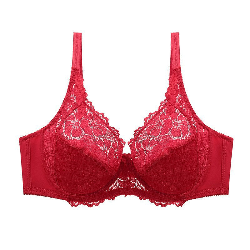 Bra lace gathering comfortable bra plus size underwear - BsBuy