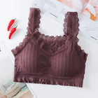 Women's Lace Sports Bra — Cotton Yoga & Fitness Crop Top | One Size - BsBuy