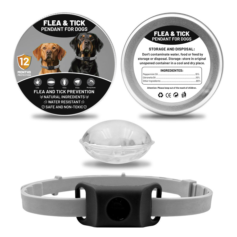 Pet Cat Dog Flea and Tick Prevention Silicone Collar with Insect Repellent Tag, Anti-Flea and Anti-Tick - BsBuy