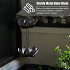 Metal Lotus Rain Chain for Gutters, 8.5ft Decorative Downspout Extension, Garden Outdoor Water Feature, Rust Resistant - BsBuy