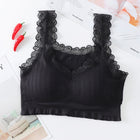Women's Lace Sports Bra — Cotton Yoga & Fitness Crop Top | One Size - BsBuy