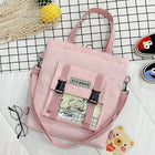 New Canvas Transparent Bag Student Canvas Bag Female Messenger Printed Canvas Bag Shoulder Bag Messenger Bag - BsBuy