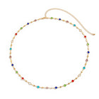 Bohemian style inlaid colorful crystal body chain ins style alloy versatile waist chain - BsBuy