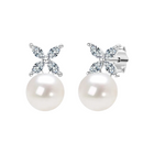Four-Leaf Clover Freshwater Pearl Earrings — S925 Sterling Silver | Light Luxury Style - BsBuy