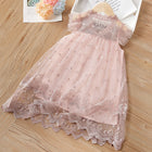 Cute Princess Style Children's Dress with Embroidery Tulle Puff Dress Summer Kids Fashion Dress - BsBuy